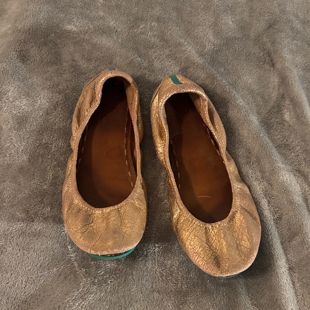Tieks Metallic Gold Ballet Flats